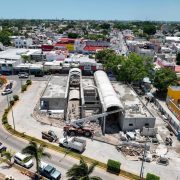 Avance en la obra del mercado de artesanías de Ciudad del Carmen
