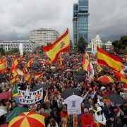 Multitudinaria protesta en Madrid