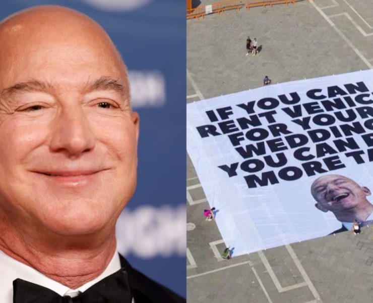 Protestas en Venecia obligan a Jeff Bezos a cambiar el lugar