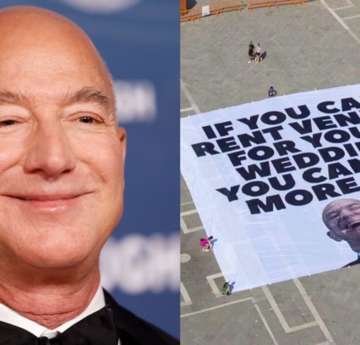 Protestas en Venecia obligan a Jeff Bezos a cambiar el lugar