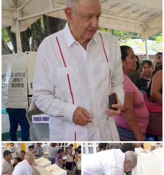 López Obrador reaparece para participar en histórica elección judicial: “Es un acto de justicia democrática”