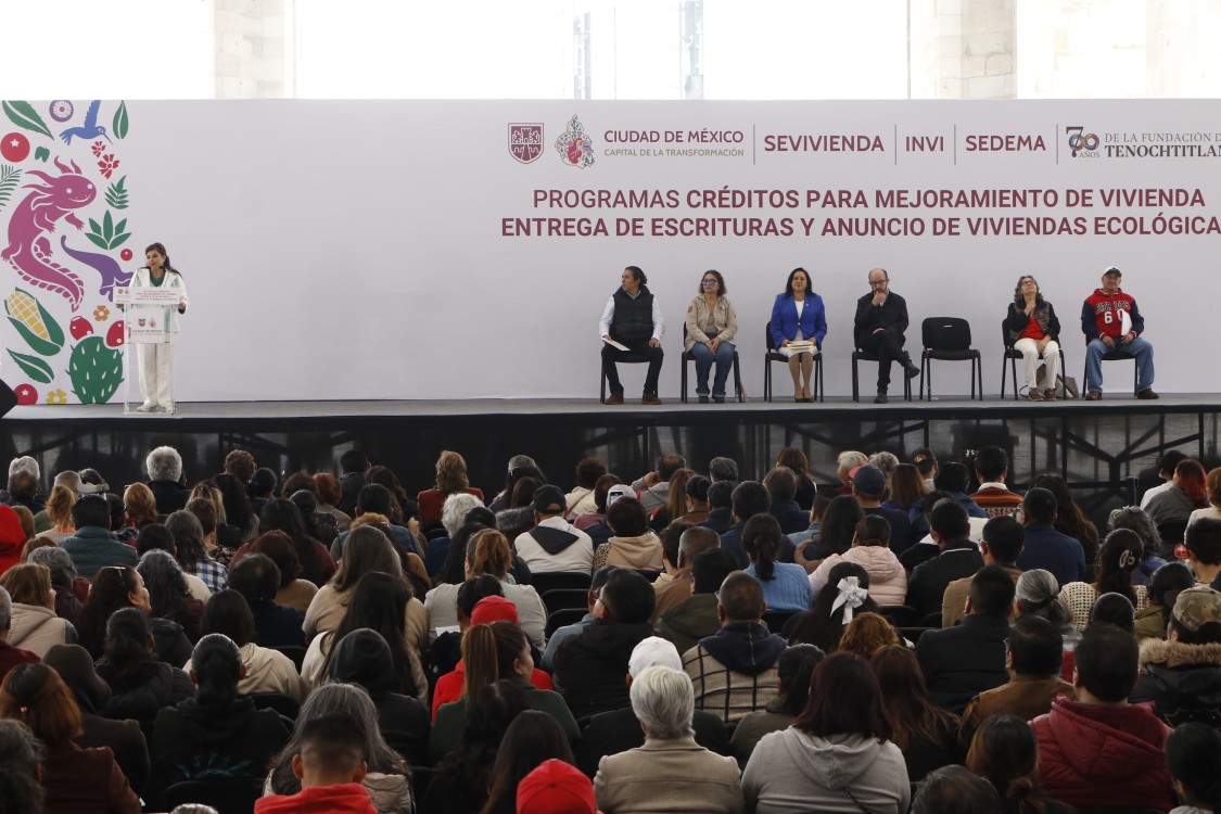 Brugada impulsa justicia habitacional: créditos, escrituras y ecotecnias para más de 20 mil personas en la CDMX