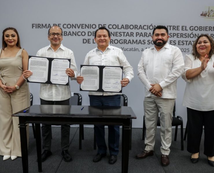 Gobernador Joaquín Díaz firma un histórico convenio con el Banco del Bienestar Yucatán