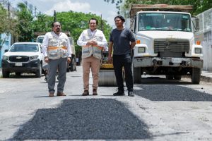 Gobernador regresó a supervisar personalmente los avances en la intervención de 5.4 kilómetros de calles