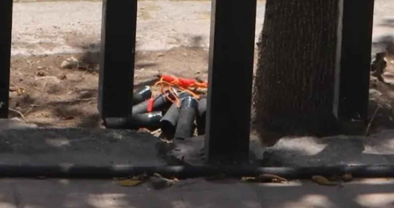 explosivos hallados cerca del INE