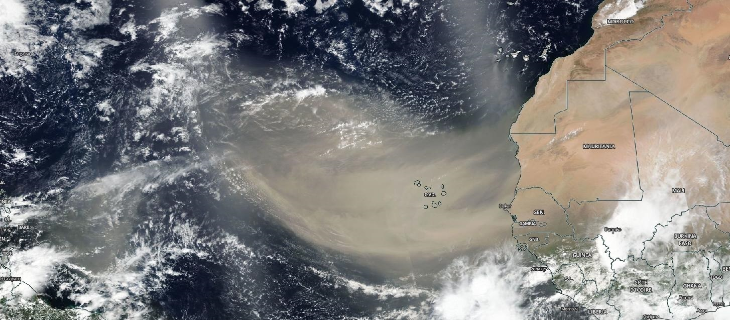 Nube de polvo sahariano entra al Caribe