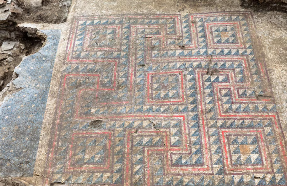 Detalles del mosaico: un ejemplo del arte romano