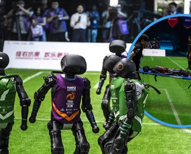 China presenta robots futbolistas en un minitorneo demostrando el futuro del deporte