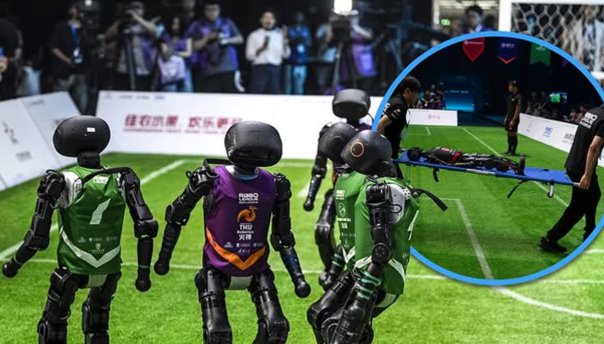 China presenta robots futbolistas en un minitorneo demostrando el futuro del deporte