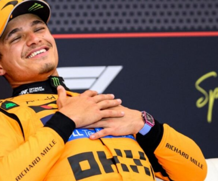 Golpean a Lando Norris durante celebración del GP de Gran Bretaña de la F1
