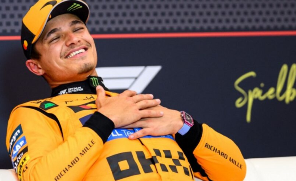 Golpean a Lando Norris durante celebración del GP de Gran Bretaña de la F1