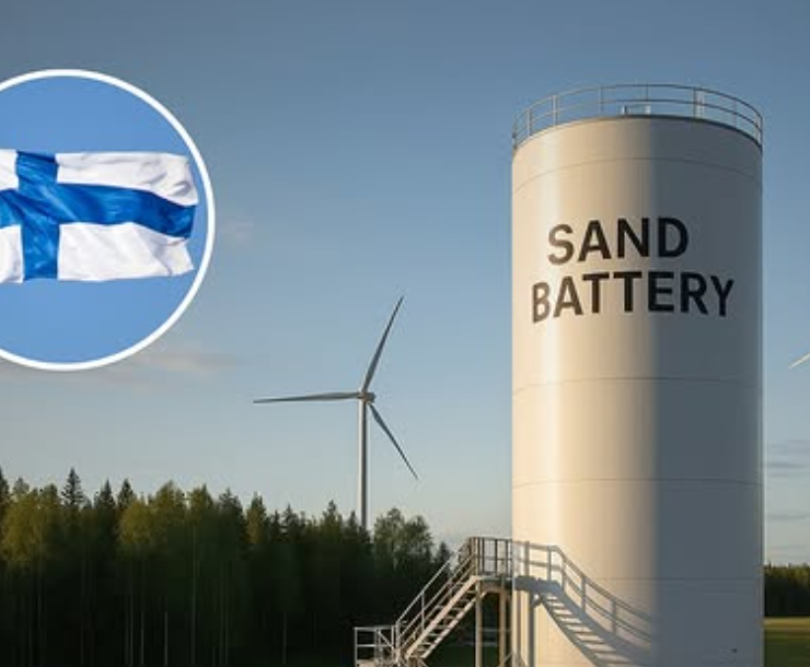Finlandia crea una batería de arena que funciona con calor almacenado