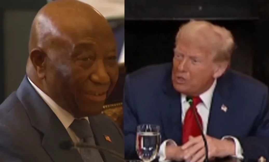 Trump elogia al presidente de Liberia por su perfecto inglés