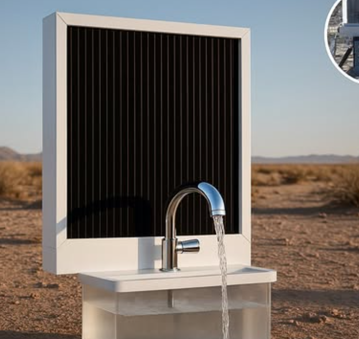 Crean un panel que crea agua potable sin necesidad de energía