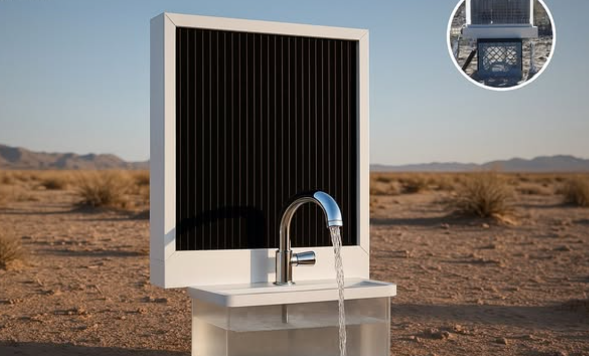 Crean un panel que crea agua potable sin necesidad de energía
