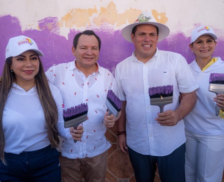 Arranca el programa "Pintemos Juntos" Pintan El Cuyo para atraer turistas