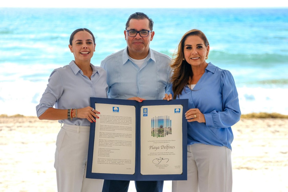 Cancún lidera con 49 Blue Flags en Quintana Roo
