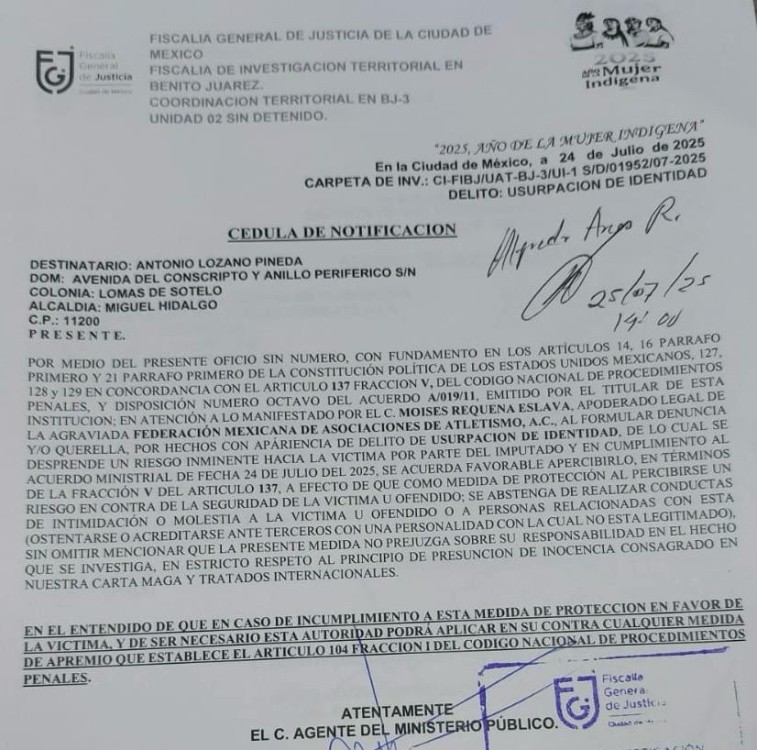 medidas precautorias contra Antonio Lozano Pined