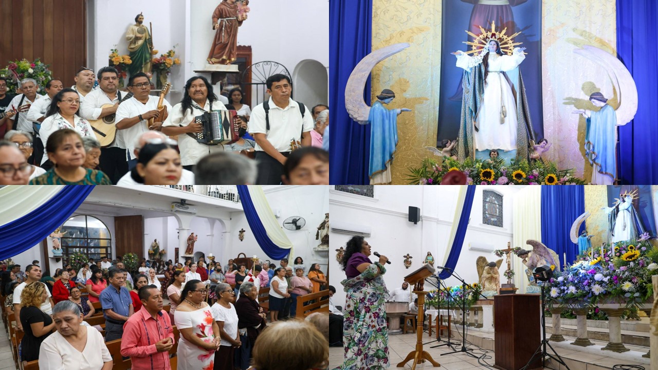 Misa de gallo y mañanitas a la Virgen de la Asunción: En Ciudad del Carmen
