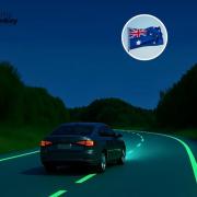 Carreteras que brillan en la oscuridad, una nueva estrategia australiana