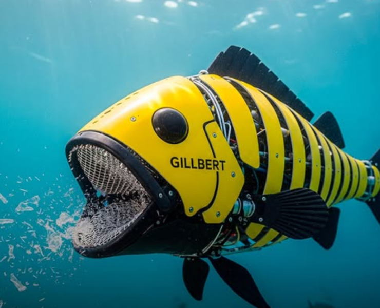 Pez robot elimina microplásticos, una ingeniosa forma de limpiar los mares