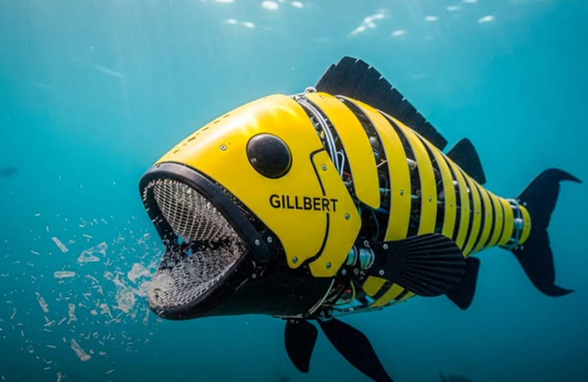 Pez robot elimina microplásticos, una ingeniosa forma de limpiar los mares