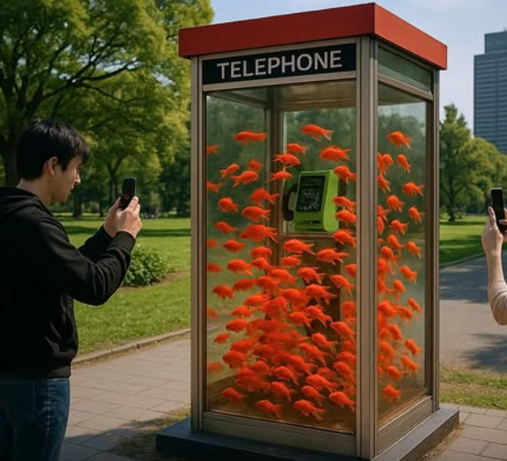 Peces dorados invaden Japón en una nueva forma de arte muy llamativo