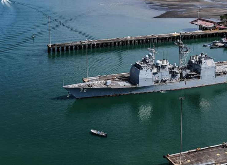 Buque de guerra en el Canal de Panamá, Estados Unidos está detrás de esto