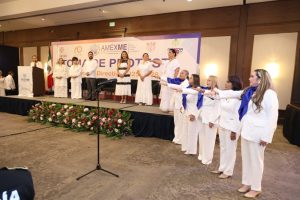 Ceremonia de toma de protesta de Diana Castañeda como líder del capítulo Yucatán de AMEXME.