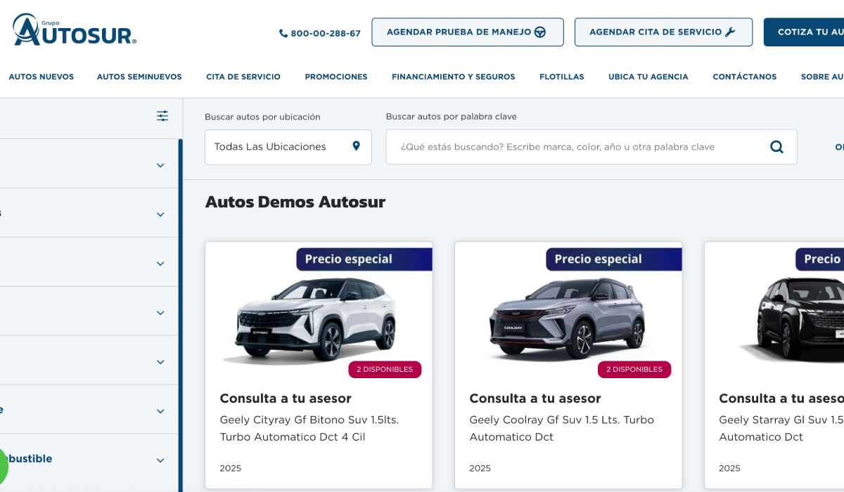Dónde comprar autos demo en línea