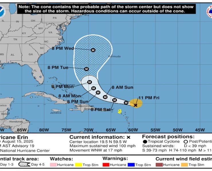 ¡Alerta Roja en las Antillas! Huracán Erin podría alcanzar categoría 4 en tiempo récord