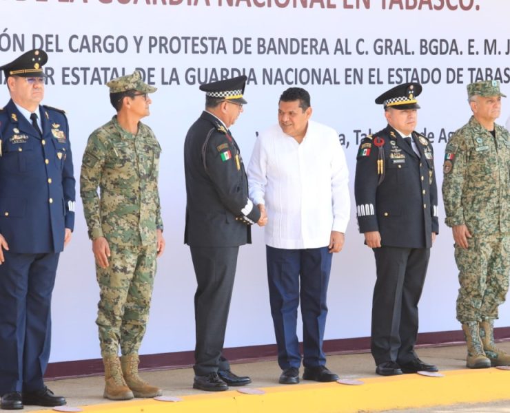 Javier May atestigua toma de protesta del nuevo coordinador de la Guardia Nacional