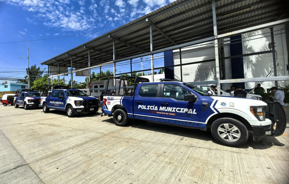 Manifestación de Policías de Ciudad del Carmen por un par de horas