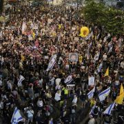 Masiva protesta en Israel