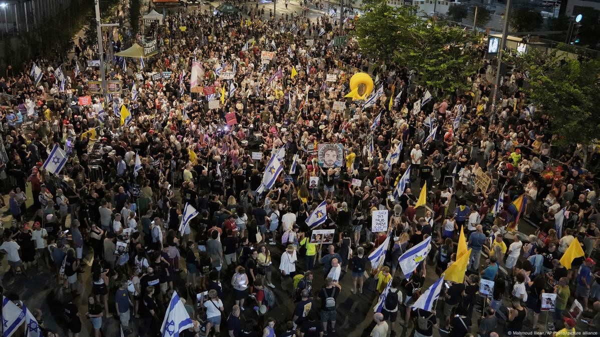 Masiva protesta en Israel