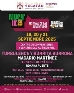 El Much’Ik Festival de las Juventudes, espacio de cultura, arte y creatividad, se realizará del 19 al 21 de septiembre.