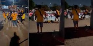 Aficionado del América recibió una patada en la cara , por parte de un fanático de los Tigres.