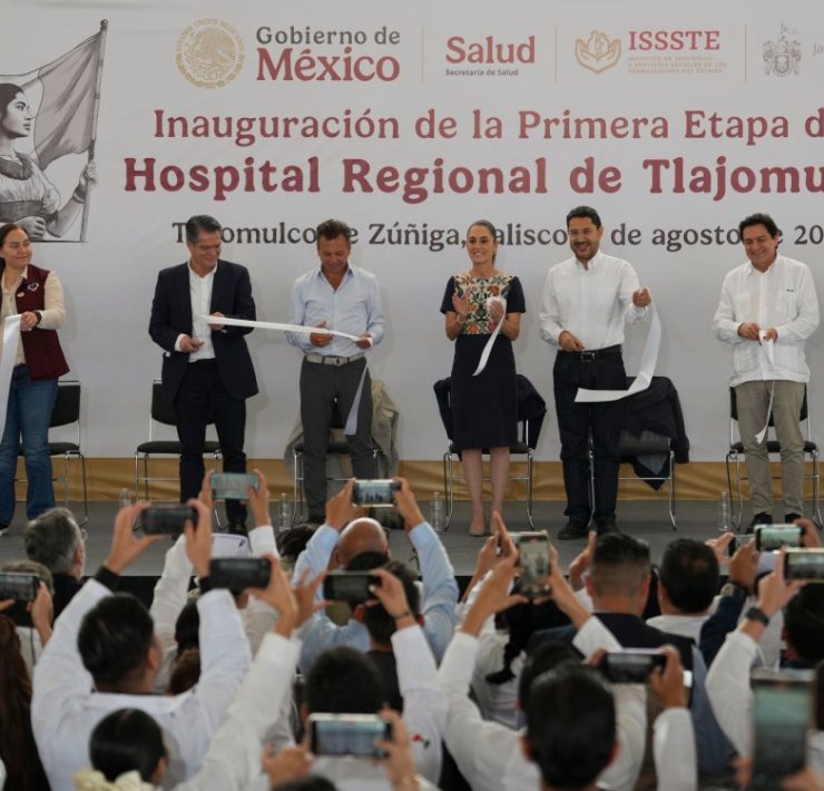 Sheinbaum inaugura hospital del ISSSTE en Tlajomulco y reafirma compromiso de garantizar salud como derecho constitucional