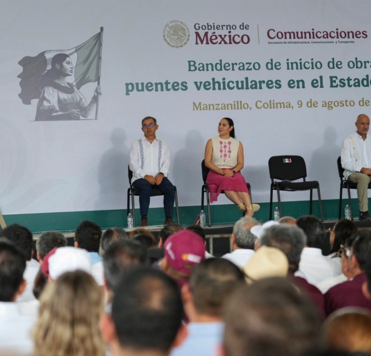 Sheinbaum arranca construcción de puentes en Manzanillo y reafirma compromiso con el bienestar social