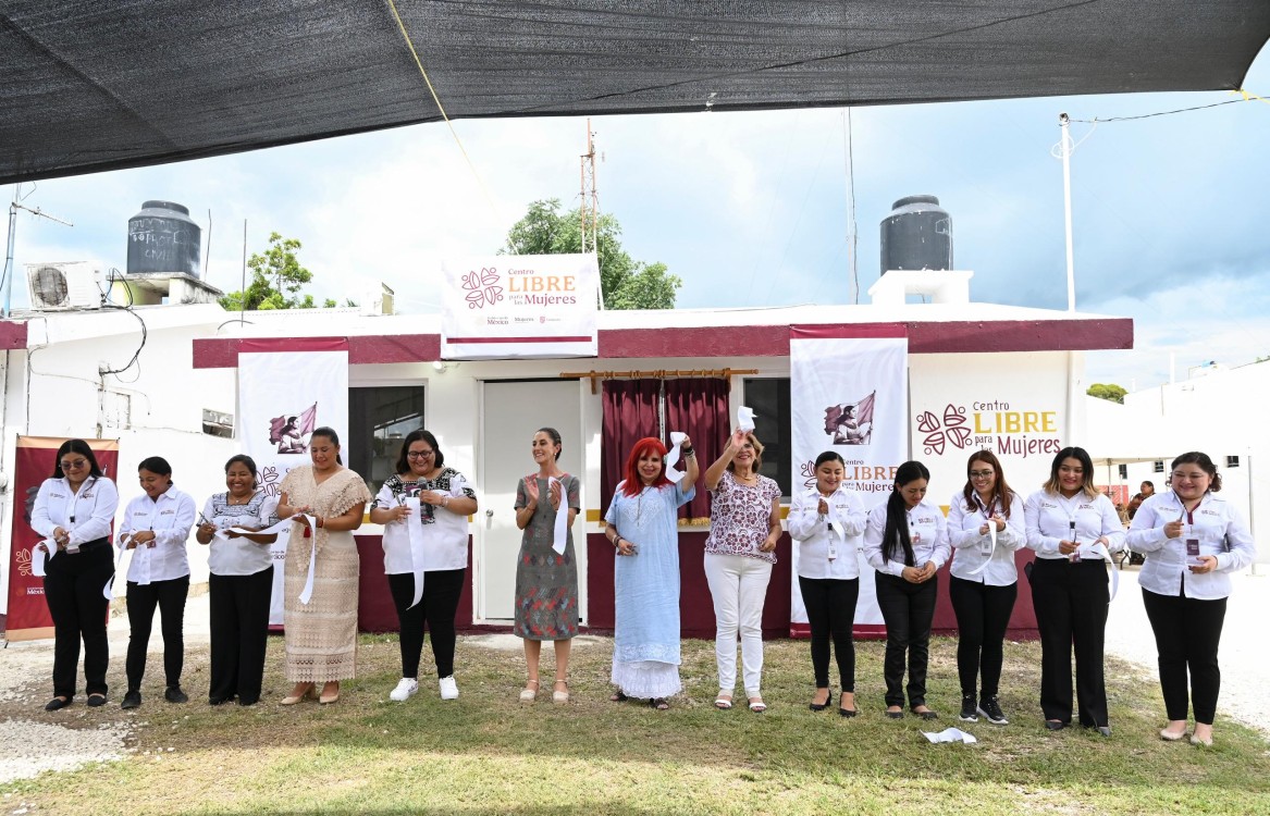 Claudia Sheinbaum inaugura Centro LIBRE para las Mujeres en Calakmul
