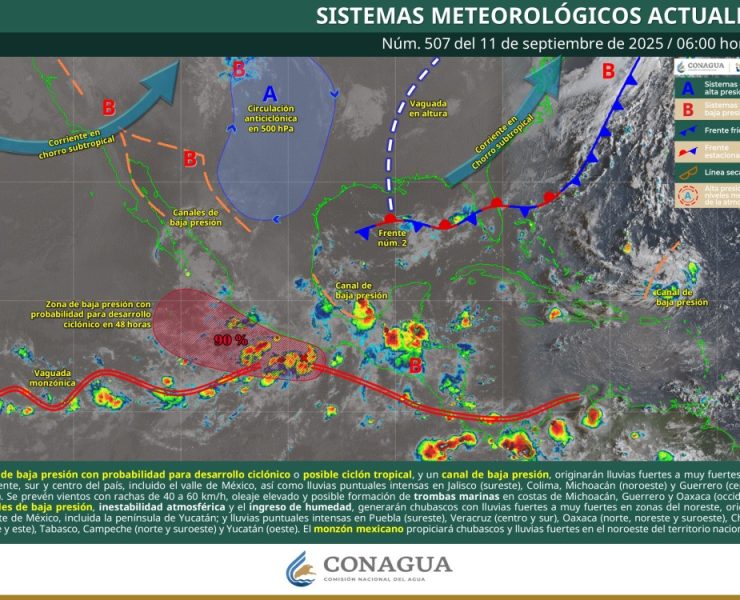 Alerta por intensas lluvias y oleaje en el Pacífico mexicano: posibles inundaciones y deslav