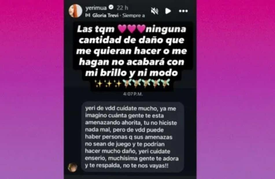 ¿Por qué Yeri Mua no tiene miedo a las recientes amenazas?