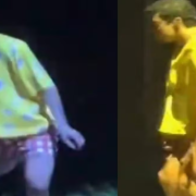 Fuerte accidente de Bad Bunny en pleno escenario. Aquí el vídeo