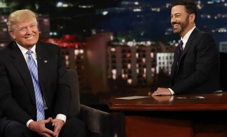 Trump sería el primer invitado en el show de Jimmy Kimmel después de su regreso
