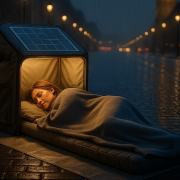 Crean una mochila que se vuelve cama para ayudar a las personas sin hogar