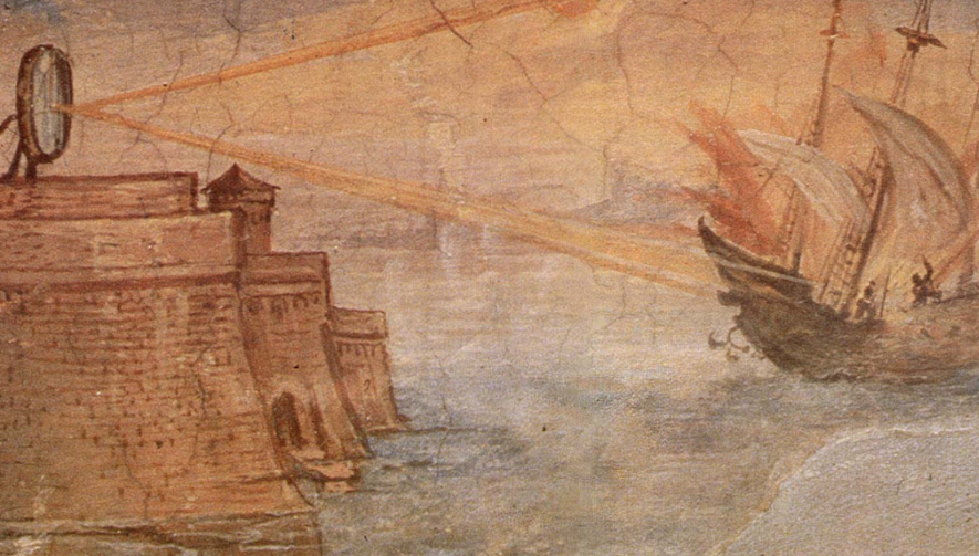 Joven recrea tecnología medieval de la época de Arquímedes usada para quemar barcos