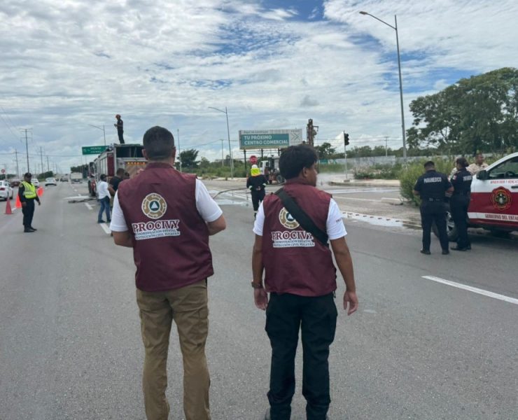 Emergencia resuelta: Contienen fuga de gas natural en carretera Mérida-Progreso