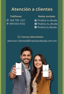 Teléfonos, redes sociales y correo electrónico para atención al cliente.