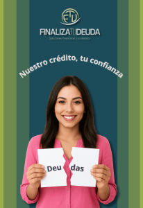 Persona celebrando su libertad financiera tras concluir con éxito el programa de Finaliza Tu Deuda.