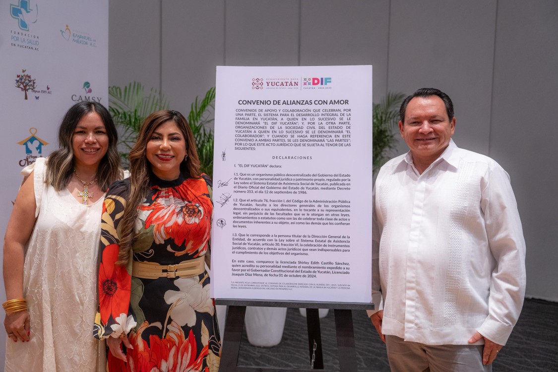 Gobierno del Estado y el DIF Yucatán firman “Alianzas con Amor” apoyo a quienes más lo necesitan